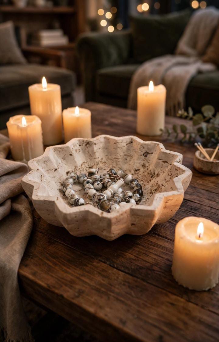 Nova Travertine Bowl