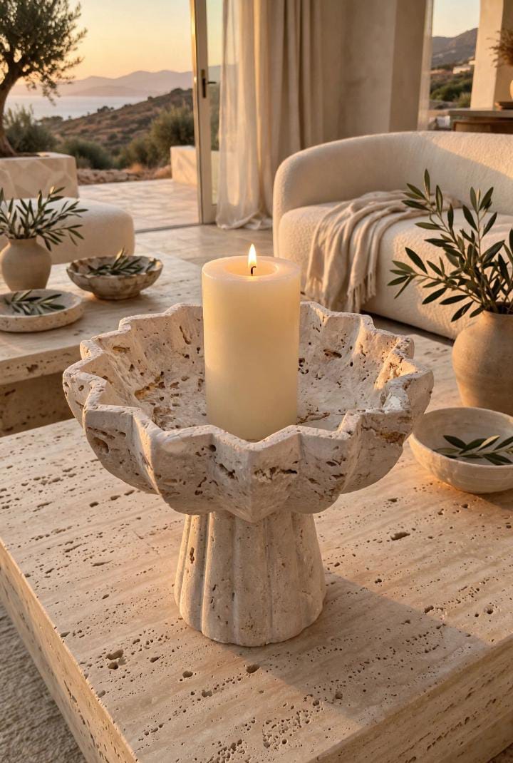 Nova Travertine Bowl